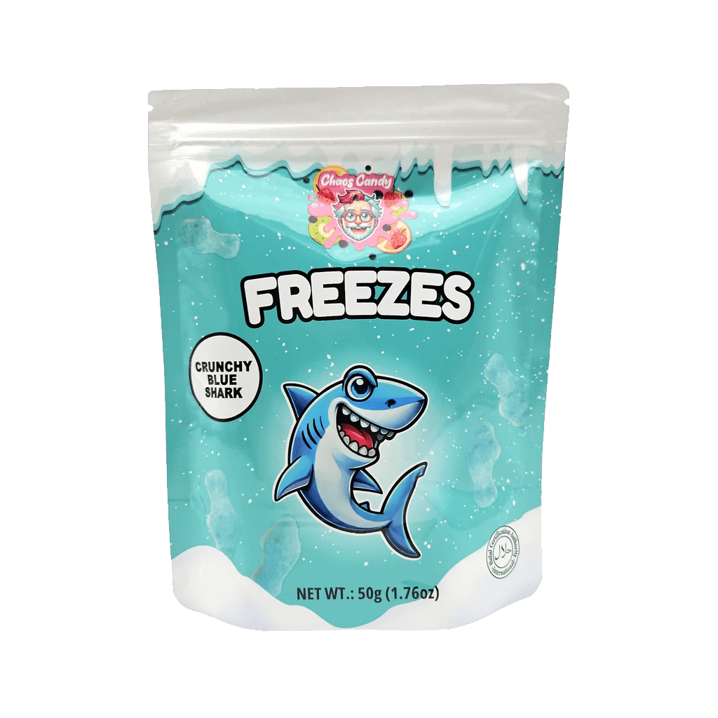 Chaos Candy Freezes Crunchy Blue Sharks 50g