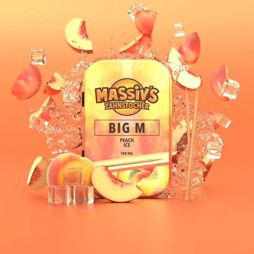 Massiv's Zahnstocher mit Geschmack (BIG M - Peach Ice) 100 Stk.