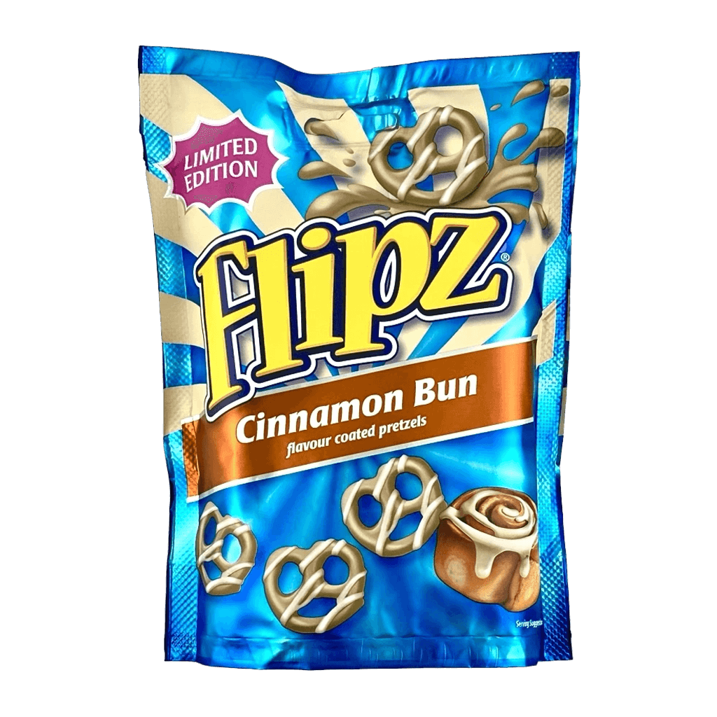 flipz cinnamon bun coated pretzels