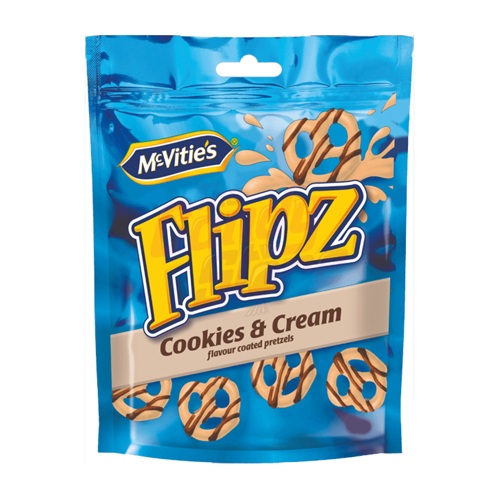 flipz cookies & cream coated pretzels