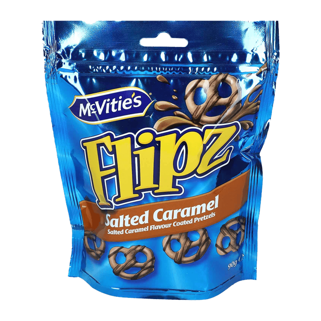 flipz salted caramel coated pretzels