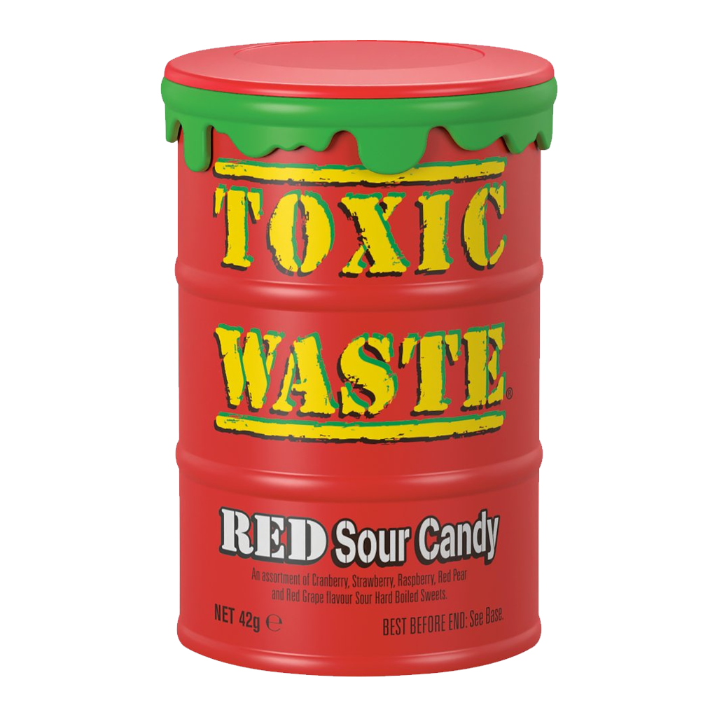 toxic waste red sour candy