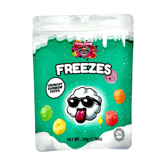 Chaos Candy Freezes Crunchy Rainbow Puffs 50g