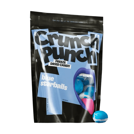 Crunch Punch Freeze Dried Candy Blue Starballs 50g